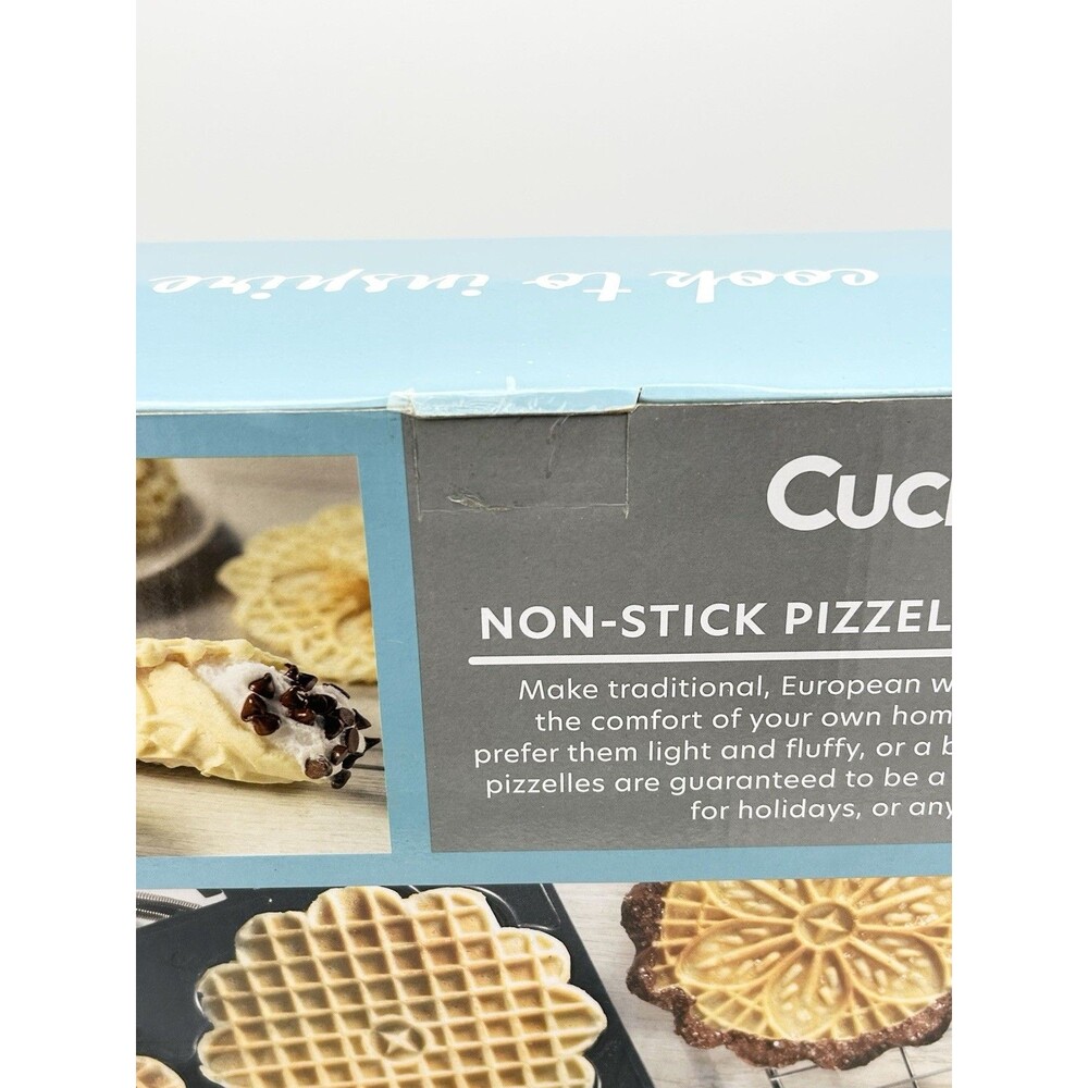 Pizzelle Maker Nonstick Electric Baker Press Makes Two 5-Inch Cookies CucinaPro - Picture 3 of 7